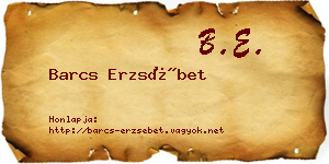 Barcs Erzsébet névjegykártya