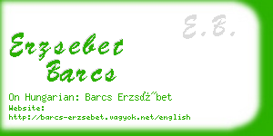 erzsebet barcs business card